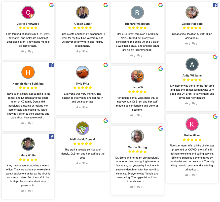 KC Family Dental Testimonials