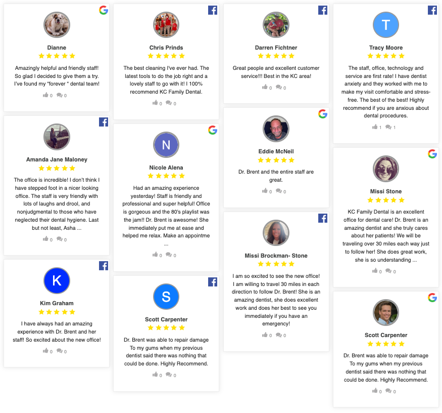 KC Family Dental Testimonials